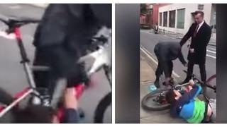 Intentan robarle su bicicleta, es arrastrado y delicuente se da por vencido (FOTOS)