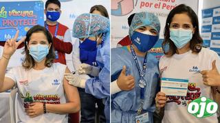 Melania Urbina recibe sin miedo su primera dosis de Sinopharm: “En honor al personal de salud”