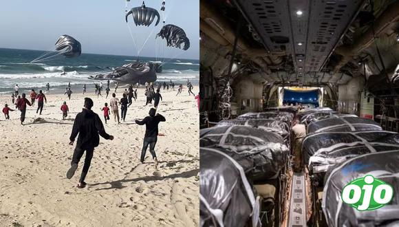 EE.UU. lanzó desde aviones raciones de comida para mitigar la hambruna en Gaza en medio de la guerra