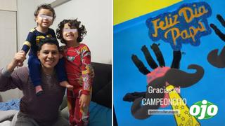 Néstor Villanueva se quiebra con regalos de sus hijos por el Día del Padre: “Los amo”