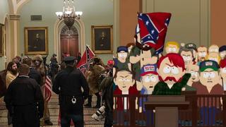 South Park le hace la competencia a Los Simpson con su “predicción” por turba en el Capitolio