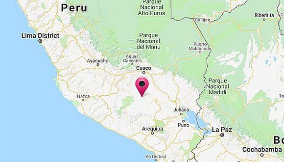Sismo de magnitud 4.4 se registró esta tarde en Cusco 