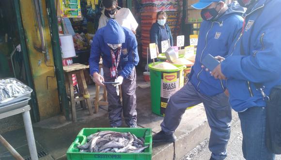 Junín: hallan más de 30 kilos de pescado en estado de descomposición en mercado de Huancayo (Foto: Municipalidad Provincial Huancayo)