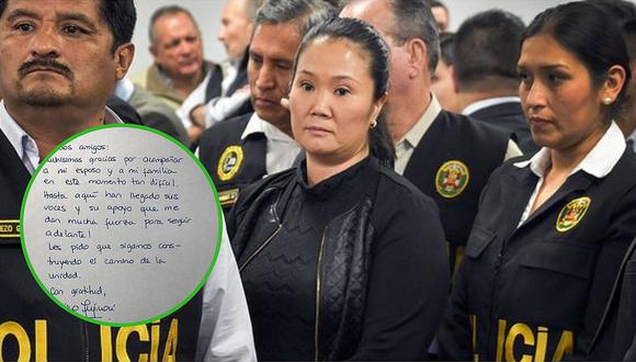 Keiko Fujimori y su emotivo mensaje desde la prisión tras marcha en su apoyo (FOTO)