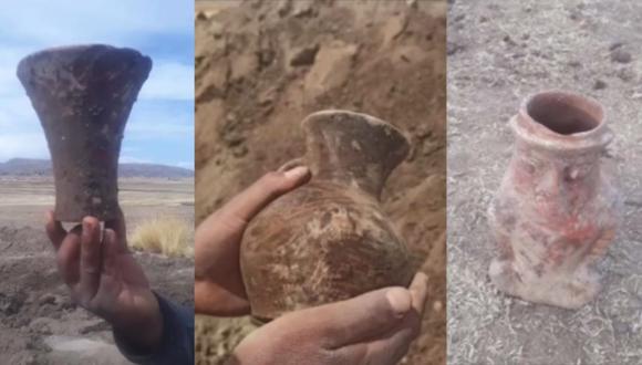 Puno: pobladores encuentran antiguas piezas arqueológicas en el distrito de Coata (Foto: Facebook)