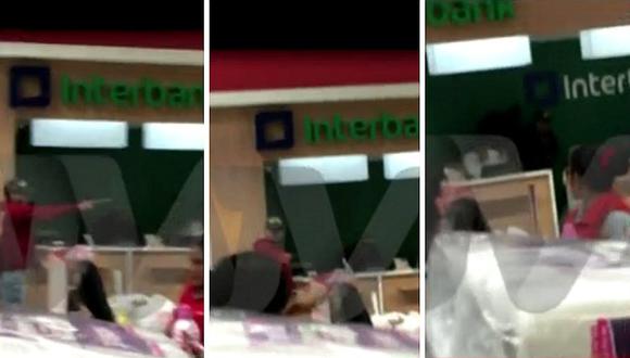 Tres delincuentes asaltan agencia bancaria dentro de supermercado en Talara (VIDEO)