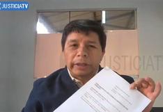 Pedro Castillo niega que dio golpe de Estado porque solo “leyó un documento”