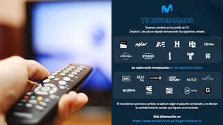 Movistar TV anuncia la salida de más de 10 canales de su servicio de TV de paga