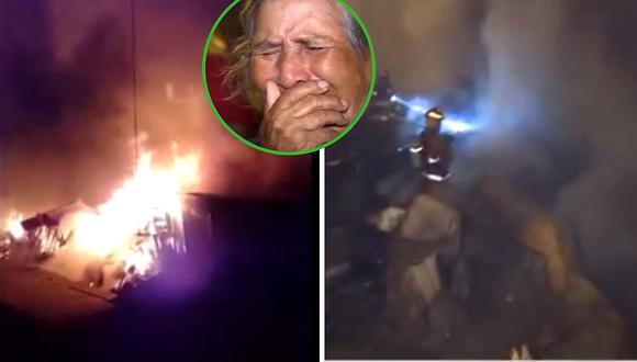 Pareja de abuelitos pierde todo en incendio en San Juan de Lurigancho (VIDEO)
