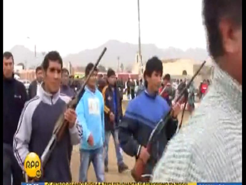 Pobladores de Cañete se preparan para enfrentar la delincuencia 