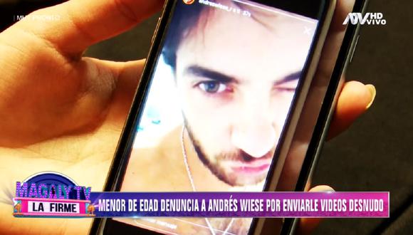 La menor de edad denunció que el actor Andrés Wiese le envió videos subidos de tono. (Foto: Captura Instagram)