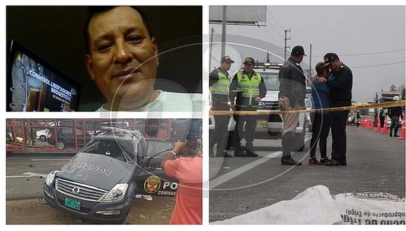 ​Panamericana Sur: policía muere cuando llevaba a detenido a médico legista (FOTOS)