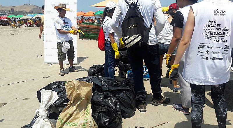 Barranco: limpian playas Los Yuyos y Las Sombrillas y recogen esta cantidad de basura