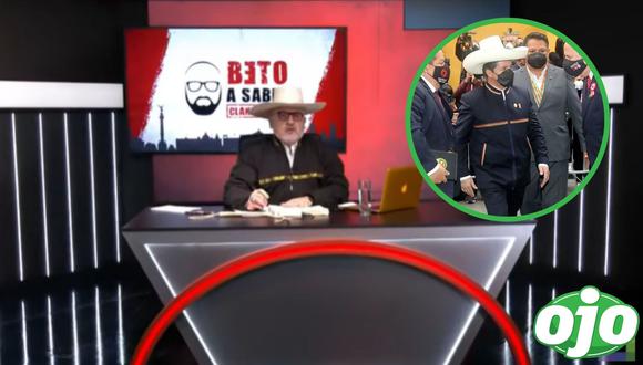 Beto Ortiz critica vestimenta de Pedro Castillo. Foto: (Captura/Willax tv | redes sociales).