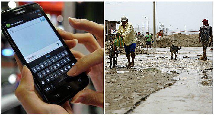 Empresas de telefonía brindan llamadas y SMS sin costo tras lluvias y huaicos 