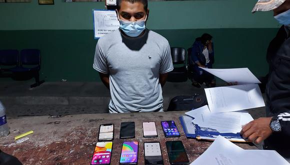 Arequipa: intervienen a hombre con celulares reportados como robados (Foto: PNP)