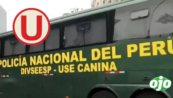 Universitario de Deportes llega en bus policial al Matute para jugar contra Alianza Lima