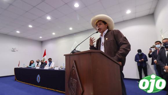 Pedro Castillo dijo que "como gobierno electo" no pueden hacer más hasta que el JNE se pronuncie. (Foto referencial: GEC)