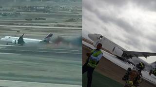 Aeropuerto Jorge Chávez: vehículo invadió pista y avión lo chocó | VIDEO