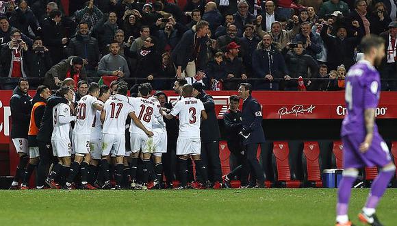 Sevilla derrota 2-1 al Real Madrid que pierde tras 40 partidos invicto