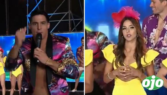 Facundo González le juega broma a Luciana Fuster. Fotos: Captura América TV