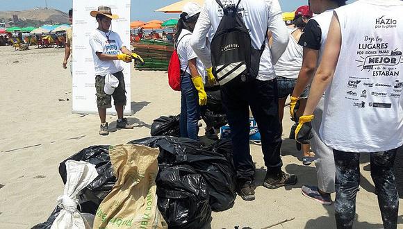 Barranco: limpian playas Los Yuyos y Las Sombrillas y recogen esta cantidad de basura
