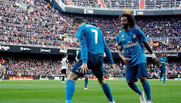 ​Real Madrid, con gran Cristiano Ronaldo, golea 1-4 de visita al Valencia