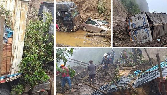 Carretera Central continúa bloqueada en Huánuco por caída de huaicos (FOTOS)