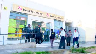 Pistoleros asaltan Banco de la Nación