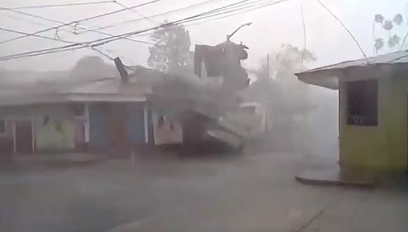 Tarapoto registra lluvias y hasta granizo por intenso friaje (VIDEO)
