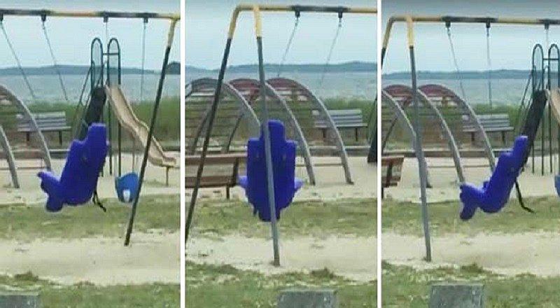 YouTube: Padre graba a fantasma en un parque infantil [VIDEO]