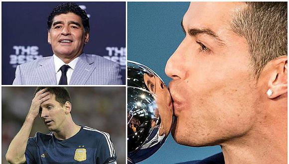 Cristiano Ronaldo gana premio de la FIFA y Maradona causa polémica con declaración