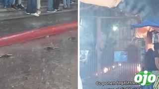 Fogatas de iglesia no se apagan pese a intensa lluvia y causa conmoción en redes sociales