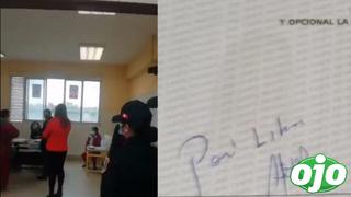 Detienen a personera de Perú Libre con cédulas firmadas por presunto delito electoral en Chiclayo (VIDEO)