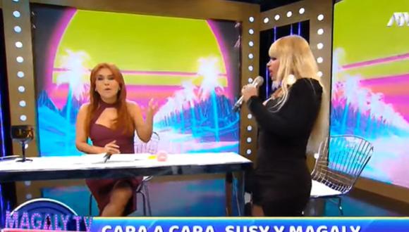 Magaly Medina encara a Susy Díaz por presuntamente haberla llamado "infeliz". (Foto: Captura de video)
