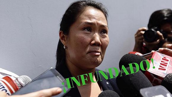 Keiko Fujimori continuará siendo investigada por crimen organizado tras rechazo de casación
