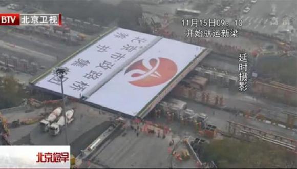 China: Derriban y construyen un puente en 43 horas [VIDEO]
