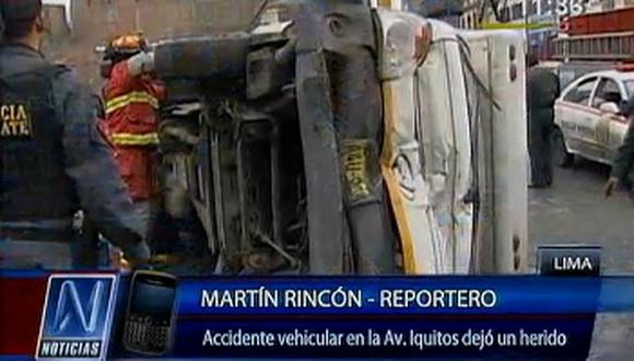 Semáforos malogrados ocasiona accidente vehicular en La Victoria [VIDEO]