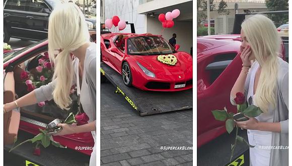 Mujer recibe increíble regalo por San Valentín (VIDEO)