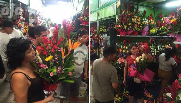 Cientos buscan regalos de última hora en Mercado de flores (FOTOS)
