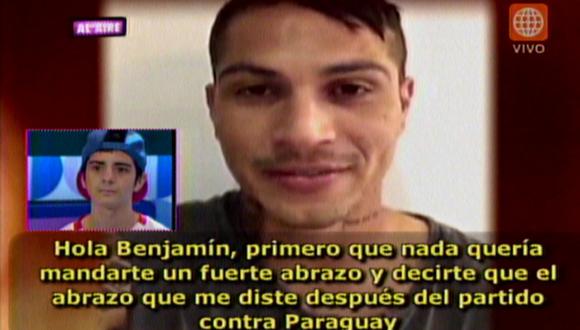 Paolo Guerrero envió emotivo mensaje a Benjamín  