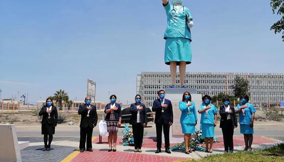 Áncash: Entregan monumento gigante en honor a enfermeras fallecidas en la lucha contra el COVID-19 (Foto: difusión)