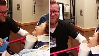 Mujer le declara su "amor" a un enfermero mientras está anestesiada (VIDEO)