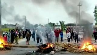 Loreto: ciudadanos bloquean carretera Iquitos-Nauta | VIDEO