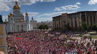 Perú vs. Dinamarca: conmovedora caminata de la hinchada  peruana en Moscú