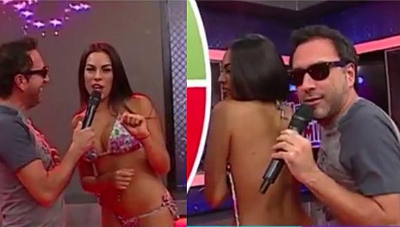 Aída Martínez eleva la temperatura al desnudarse en vivo [VIDEO]