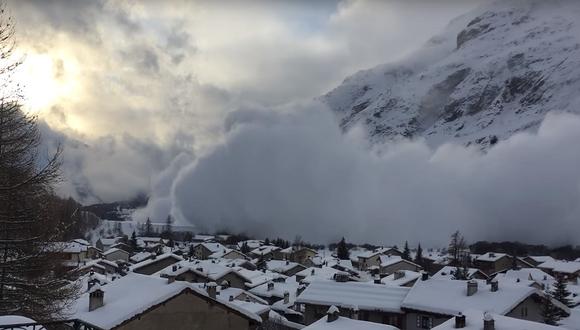 ​YouTube: Así una avalancha sepulta a todo un pueblo de los Alpes franceses [VIDEO]