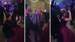 Furioso padre encara a joven que bailaba reggaetón en fiesta (VIDEO)