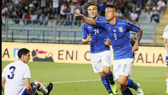 Gianluca Lapadula anota triplete en su debut con la selección de Italia