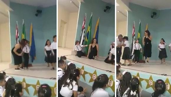 Madre hace increíble acto durante baile escolar de su hijo (VIDEO)